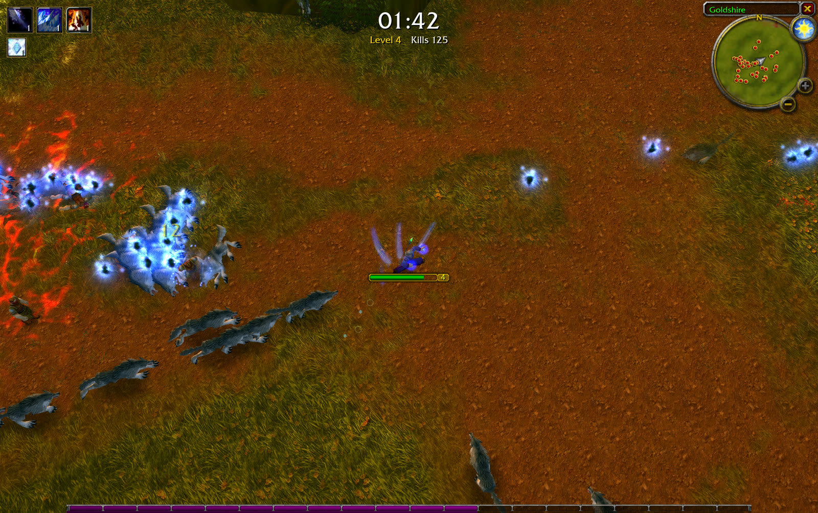 Combat in a wooded zone in the community Azeroth Survivors build